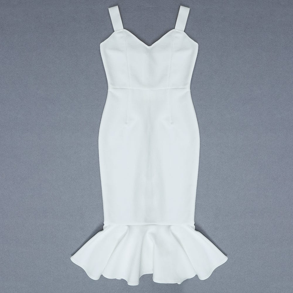 BY2260 New Arrivals Spaghetti Straps Mermaid Midi Backless Bodycon White Elegant Dresses Party