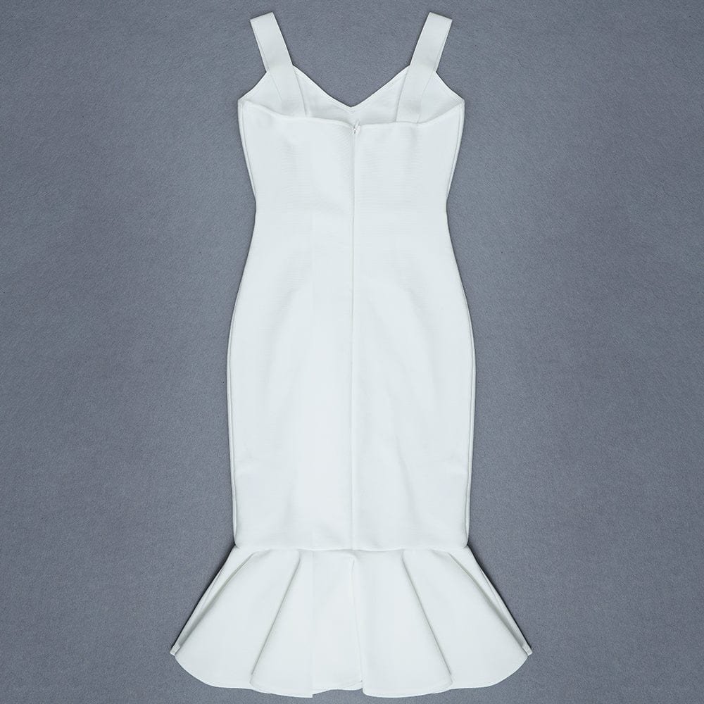 BY2260 New Arrivals Spaghetti Straps Mermaid Midi Backless Bodycon White Elegant Dresses Party