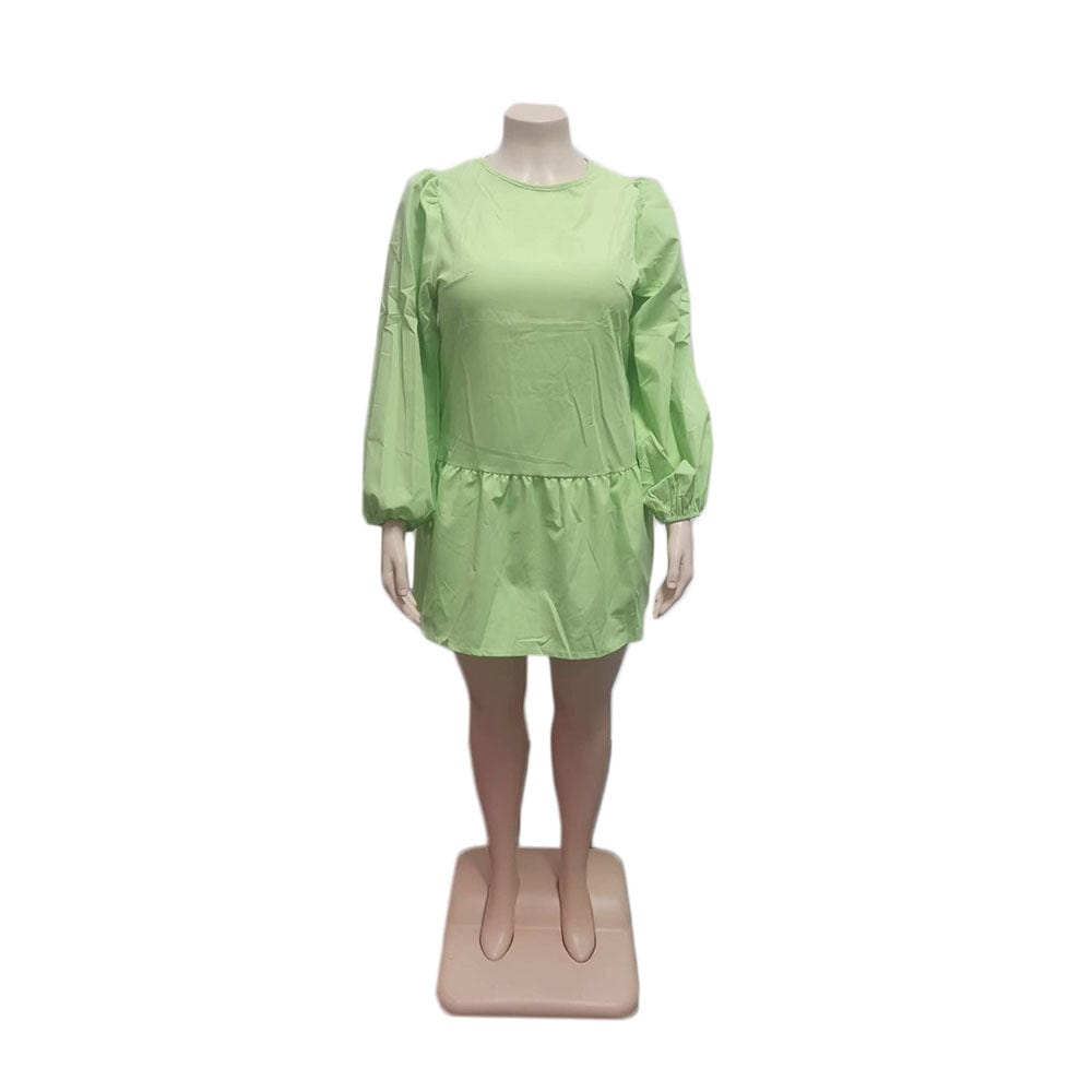C1102ME23 New Design Plus Size Casual Solid Color Backless A-line Dress Women Sehe Fashion