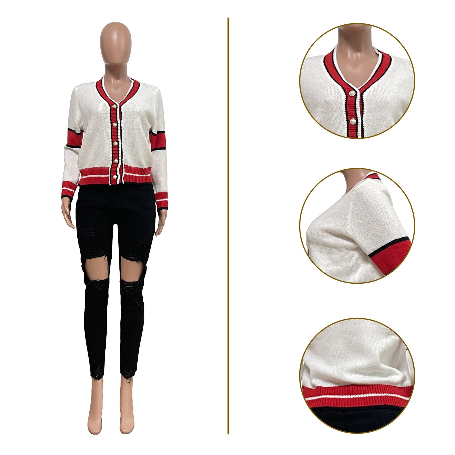 C1103TA93 New Arrival Contrast Color Casual Single Breasted Women Coats Sehe Fashion