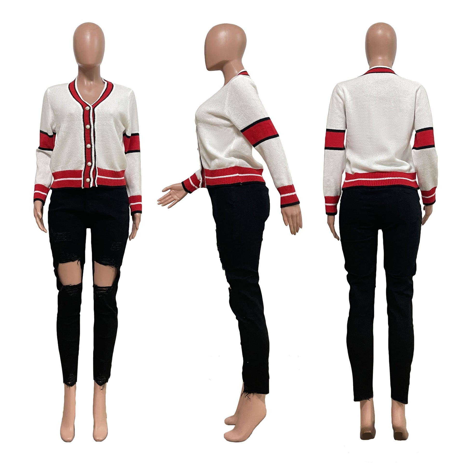 C1103TA93 New Arrival Contrast Color Casual Single Breasted Women Coats Sehe Fashion