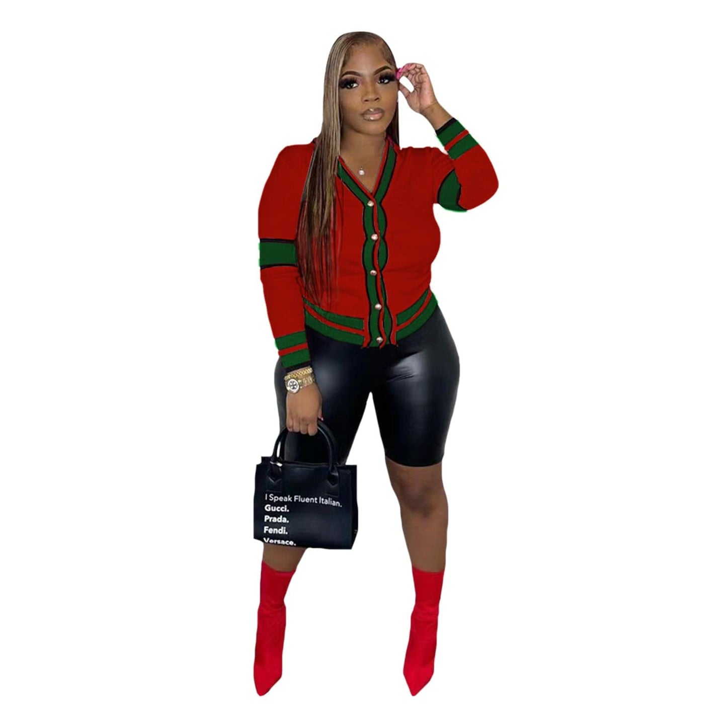 C1103TA93 New Arrival Contrast Color Casual Single Breasted Women Coats Sehe Fashion