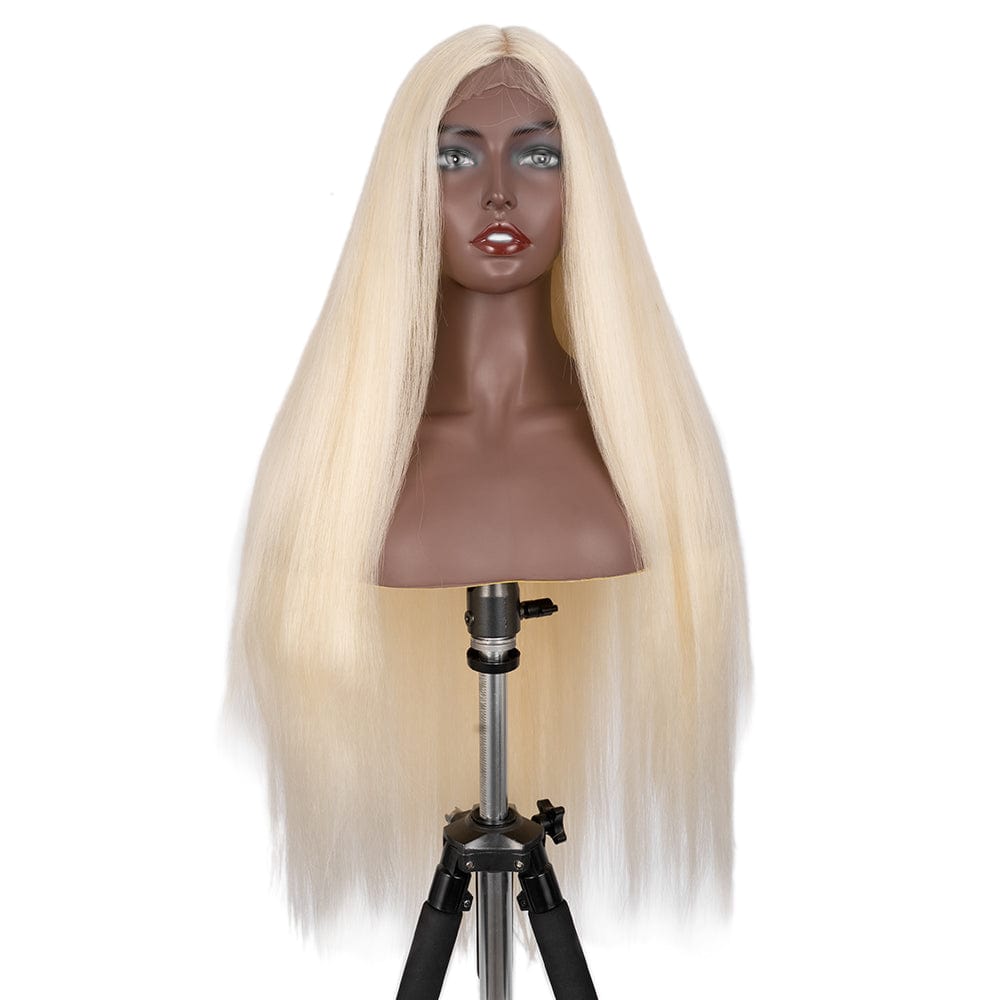C613 Super Long and Soft Silky Straight Ombre Heat Resistance Synthetic Lace Front Wig Blonde Synthetic Wig For Black Women