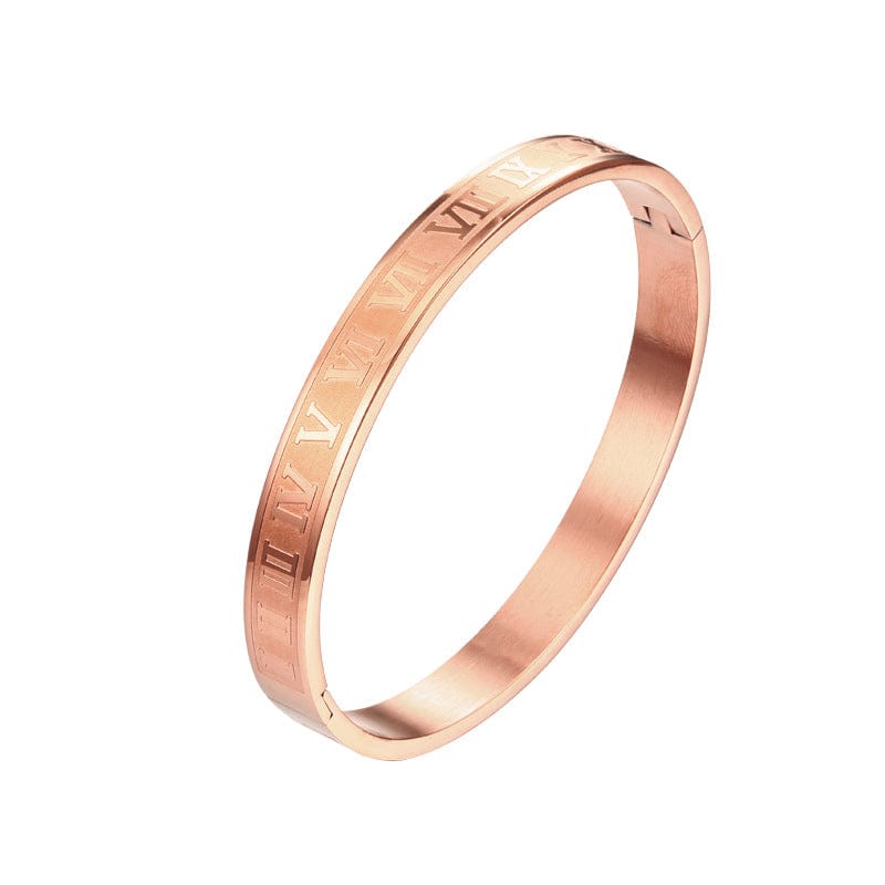 CARTER LISA High Quality 4mm Stainless Steel Bracelet 8mm 3 Colors Roman Alphabet Pattern Bracelet Customized Logo