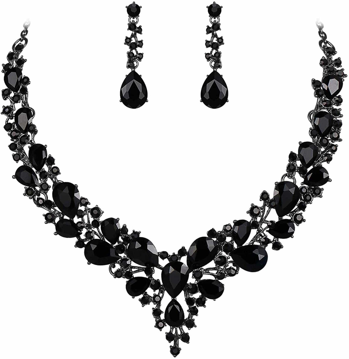 CARTER LISA Luxury 10 Colors Geometric Crystal Jewelry Set Colorful Zircon Rhinestone Pendant Jewelry Set