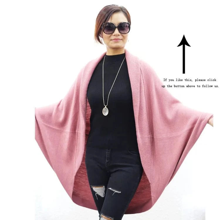 Casual Style Turn-down Collar Acrylic Cashmere Feel Ribbed Collar Women Knit Cardigans Shrug