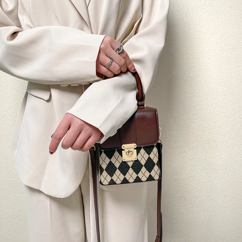 casual trendy designer mini handbags 2023 small sling bags checker ladies fashion handbags