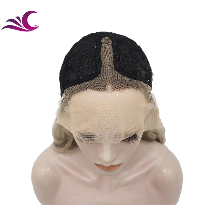 Celebrity highlight honey blonde mix colorful wig heat resistant middle part futura fiber synthetic wig