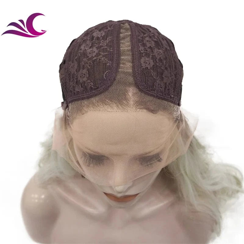 Celebrity honey blonde highlight dark root lace front wig futura fiber heat resistant middle part t part wig