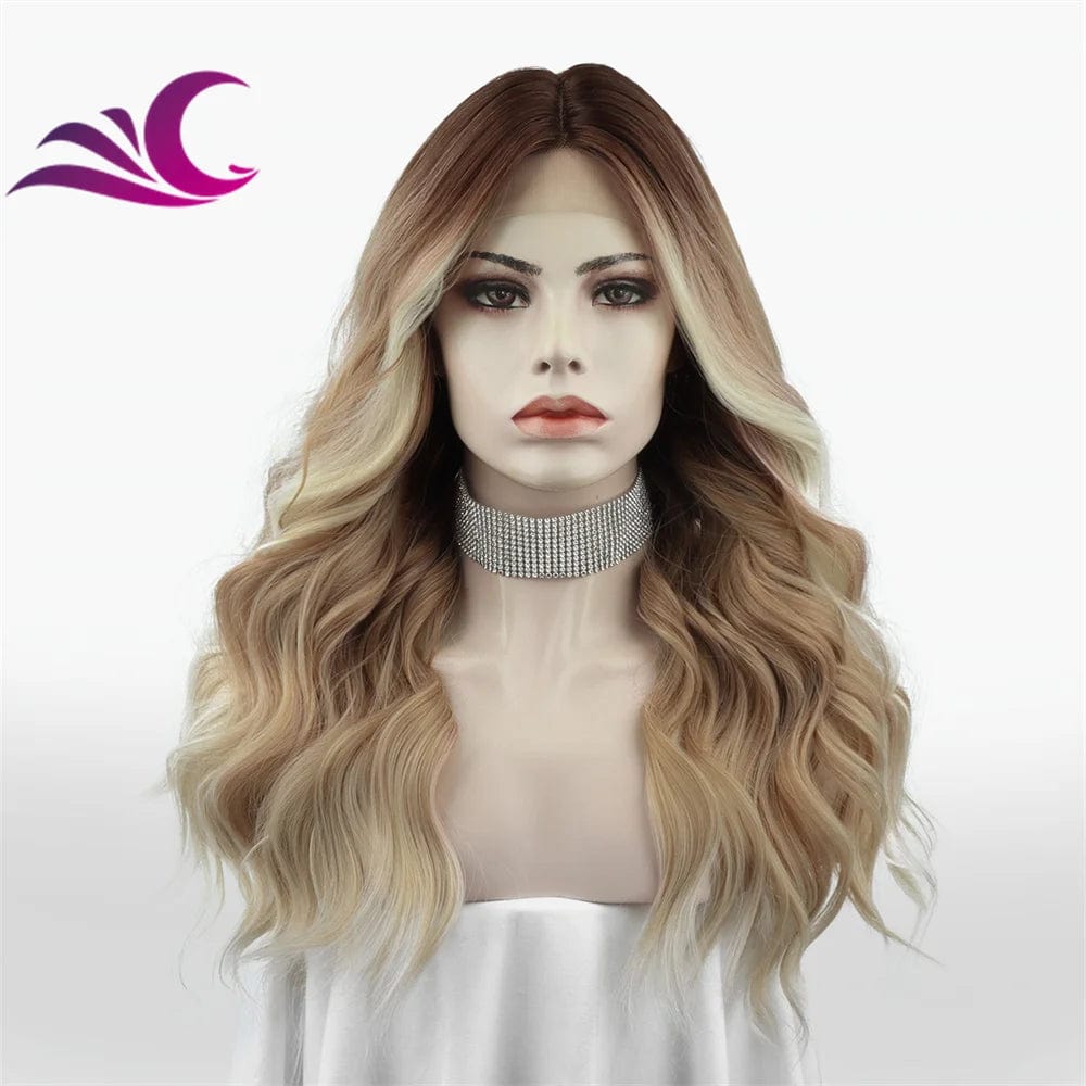 Celebrity pink color wig pre-plucked natural hairline heat resistant premium fiber synthetic lace front wig