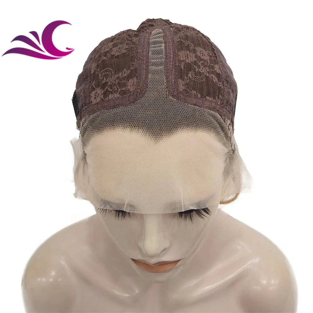 Celebrity pink orange colorful synthetic wig japanese futura fiber pre-plucked natural hairline t part wig