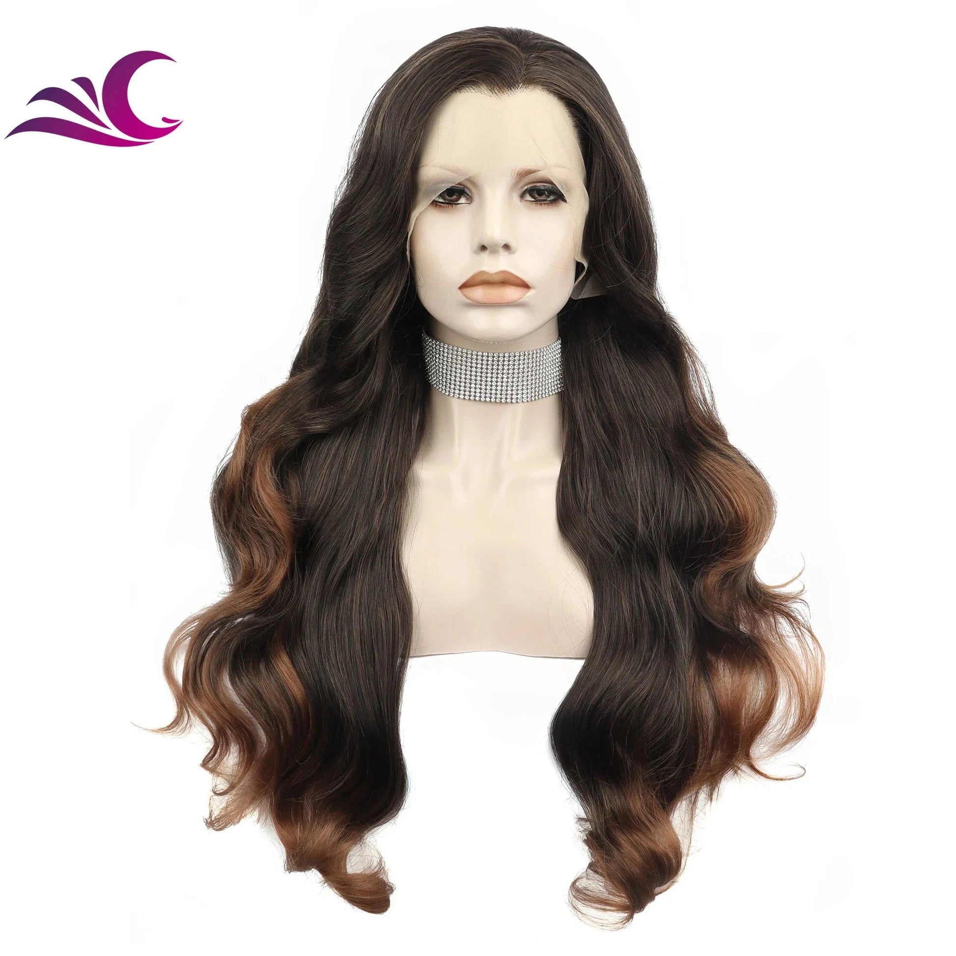 Celebrity white color drag queen cosplay 28 inch heat friendly synthetic lace front wig