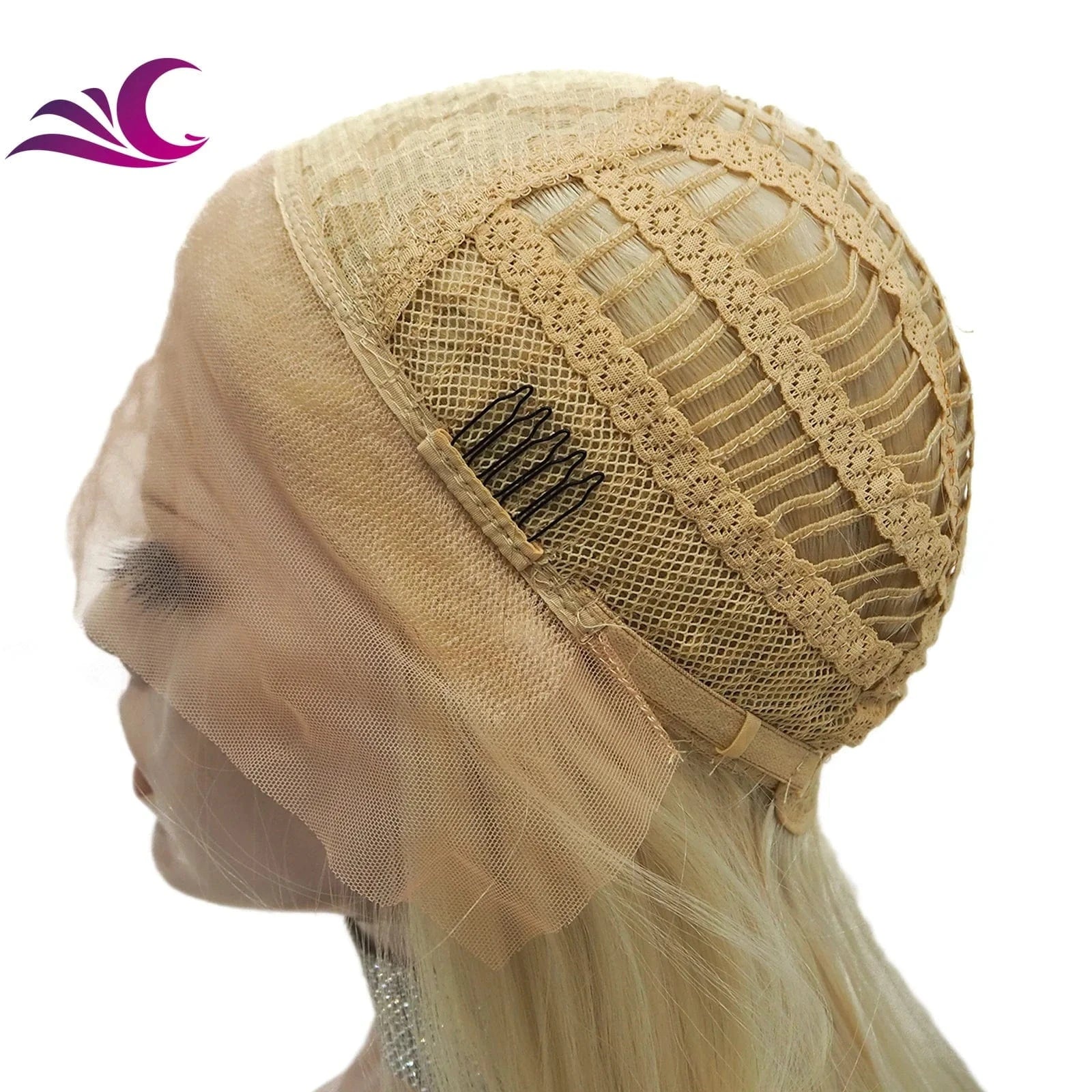 Celebrity Wholesale 180 Density Ombre 613 Blond Bone Straight Double Draw Heat Resistant Futura Premium Synthetic Hair Wigs