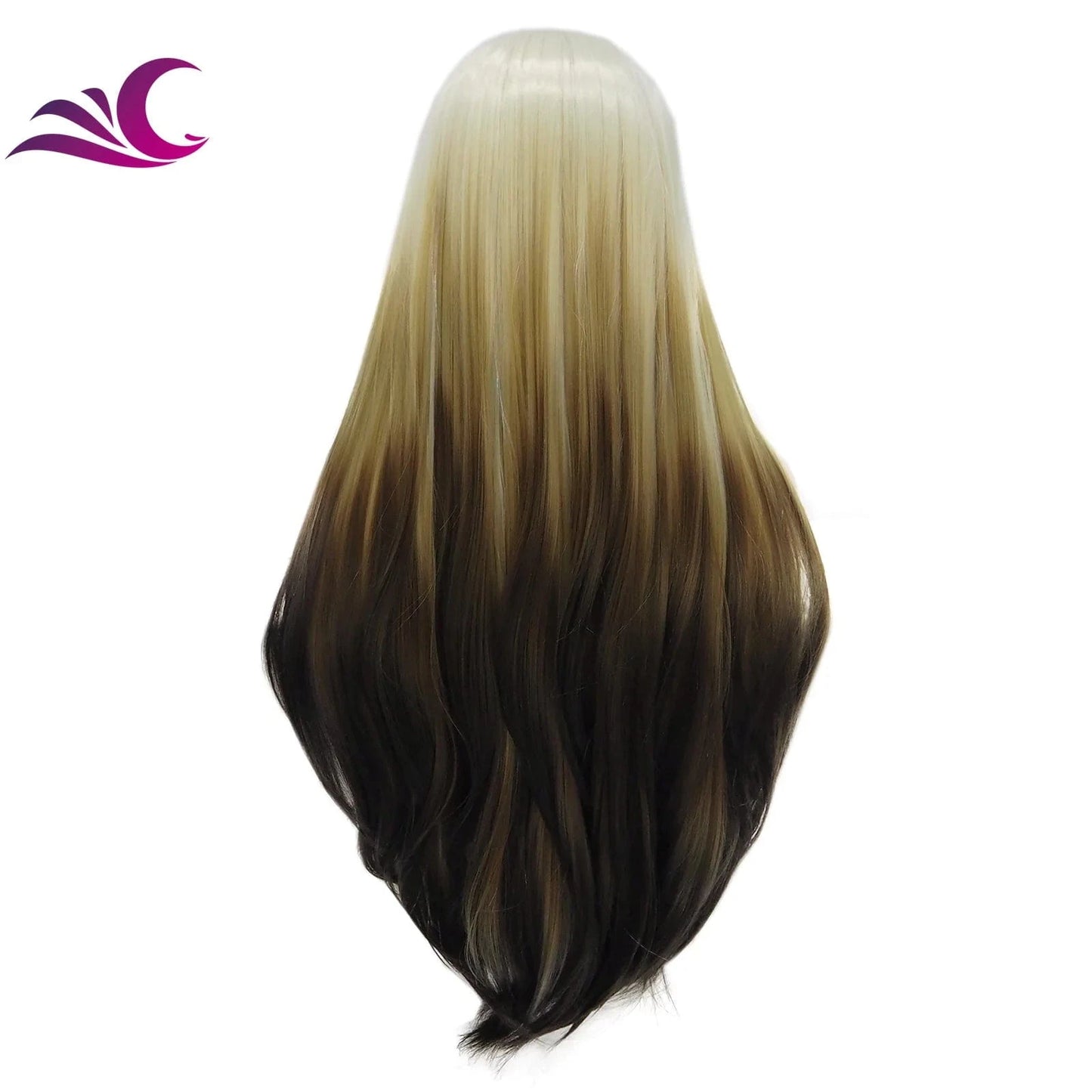 Celebrity Wholesale 180 Density Ombre 613 Blond Bone Straight Double Draw Heat Resistant Futura Premium Synthetic Hair Wigs