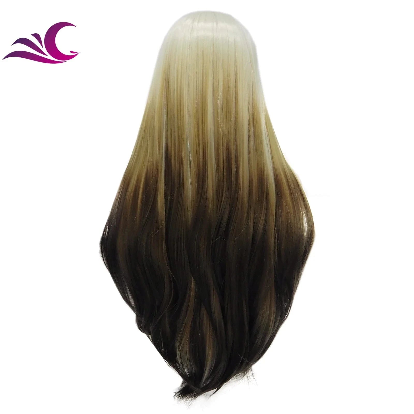 Celebrity Wholesale 180 Density Ombre 613 Blond Bone Straight Double Draw Heat Resistant Futura Premium Synthetic Hair Wigs