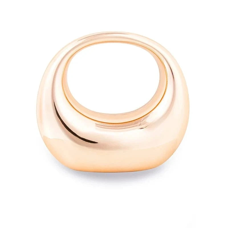 Champagne Acrylic Evening Clutch Purse Moon Shape Unique Fashion Handbags for Women Luxury Evening Bags 2024