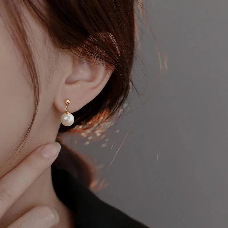 Charm Earrings / Gold Plated 925 Sterling silver baroque pearls pendant earrings 2022 spring/summer earring drop earrings