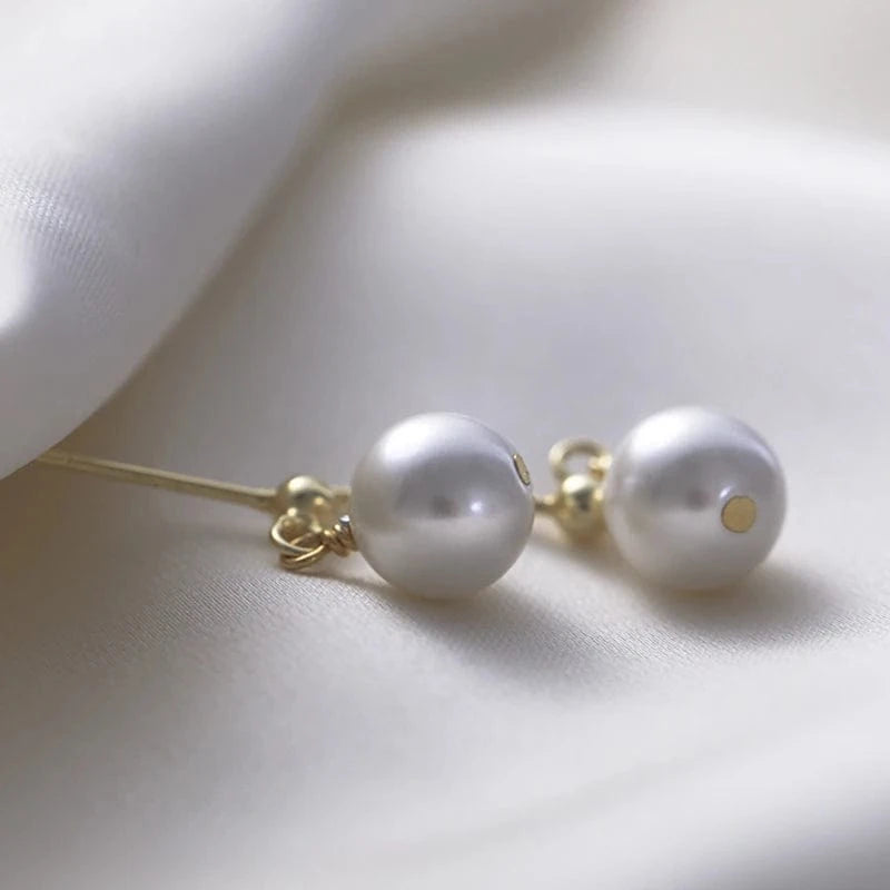 Charm Earrings / Gold Plated 925 Sterling silver baroque pearls pendant earrings 2022 spring/summer earring drop earrings