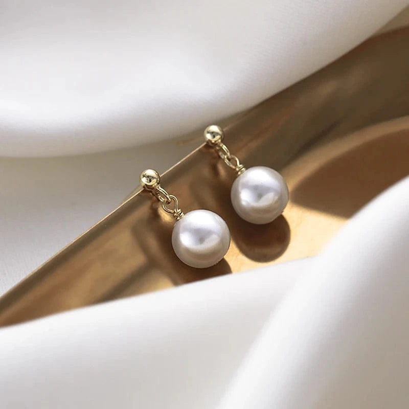 Charm Earrings / Gold Plated 925 Sterling silver baroque pearls pendant earrings 2022 spring/summer earring drop earrings