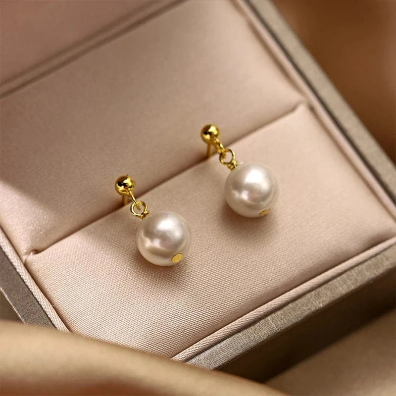 Charm Earrings / Gold Plated 925 Sterling silver baroque pearls pendant earrings 2022 spring/summer earring drop earrings