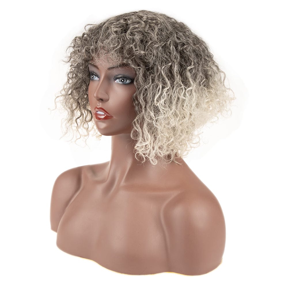 Cheap Afro Kinky Curly Wig sleek quality High Temperature  Heat Resistant Cosplay kinky curl Synthetic Hair Wigs for women