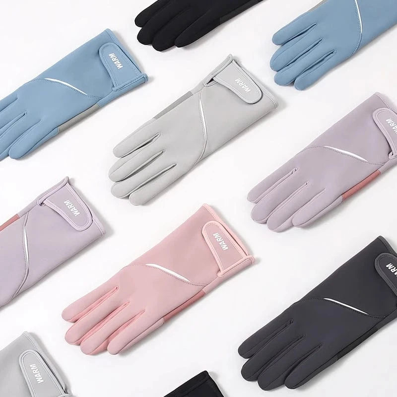 Cheap anti-slip custom cycling touchscreen riding women driving warm gloves in winter