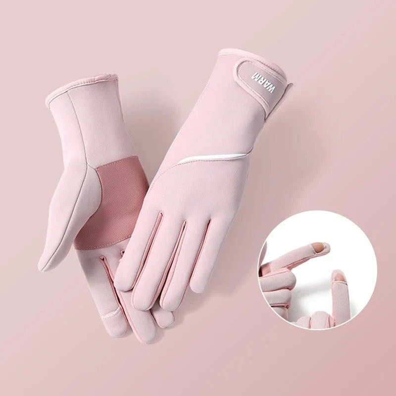 Cheap anti-slip custom cycling touchscreen riding women driving warm gloves in winter