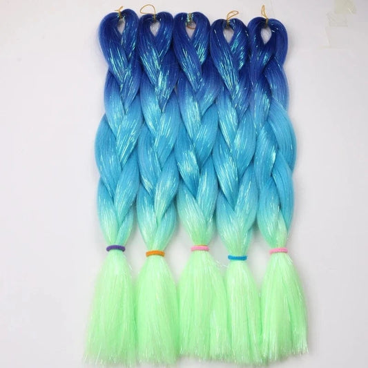 cheap colorful heat resistant hair tinsel extension glitter sparkle shiny tinsel women girls hair extensions