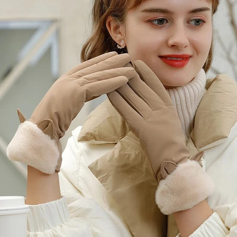 Cheap fancy girls thermal bike cycling touch screen women winter fashion riding gloves