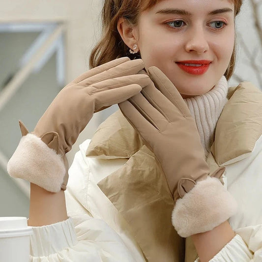 Cheap fancy girls thermal bike cycling touch screen women winter fashion riding gloves