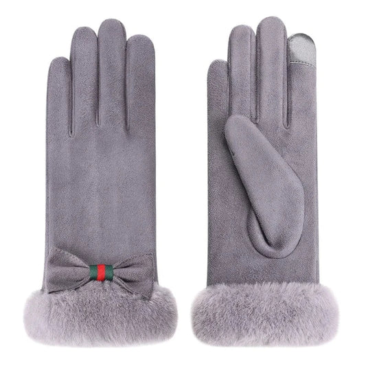 Cheap fleece lining touch screen women winter soft elegant outdoor gloves