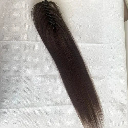 cheap  Human Hair Wrap Around Clam Clip In Ponytail Extension For Women