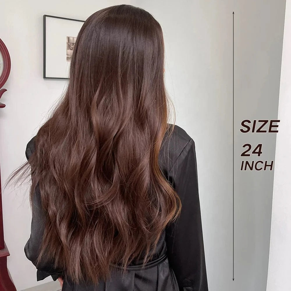 Cheap Long Middle Part Wigs Vendor With Lowest Price Natural Wave Pixie Cut Synthetic Hair Wigs With Highlights For Women