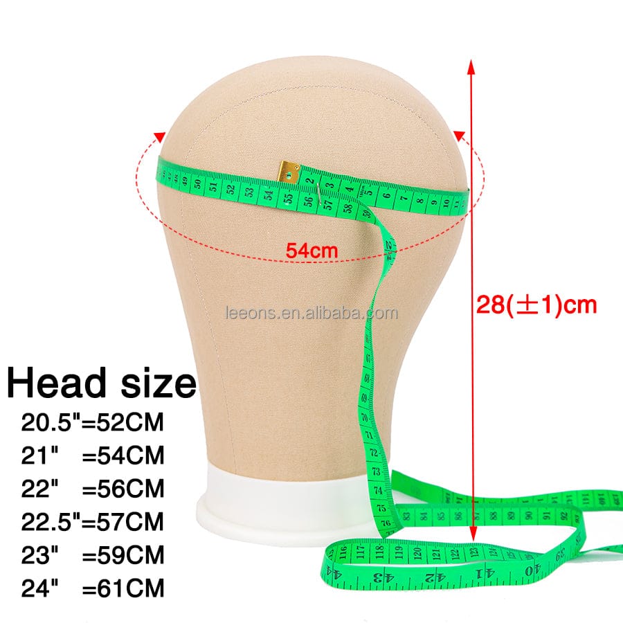 Cheap Price High Quality New Styles 6 Size Brown 20-25 inch Wig Display Canvas Block Head With Face For Wig Making Tool