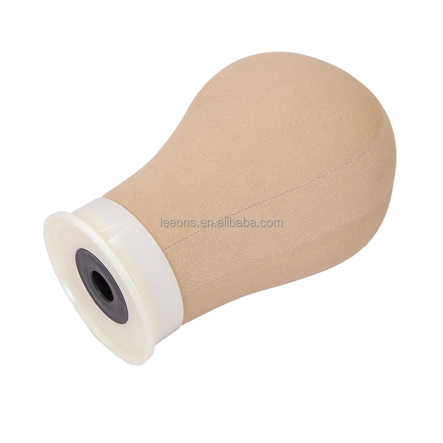 Cheap Price High Quality New Styles 6 Size Brown 20-25 inch Wig Display Canvas Block Head With Face For Wig Making Tool