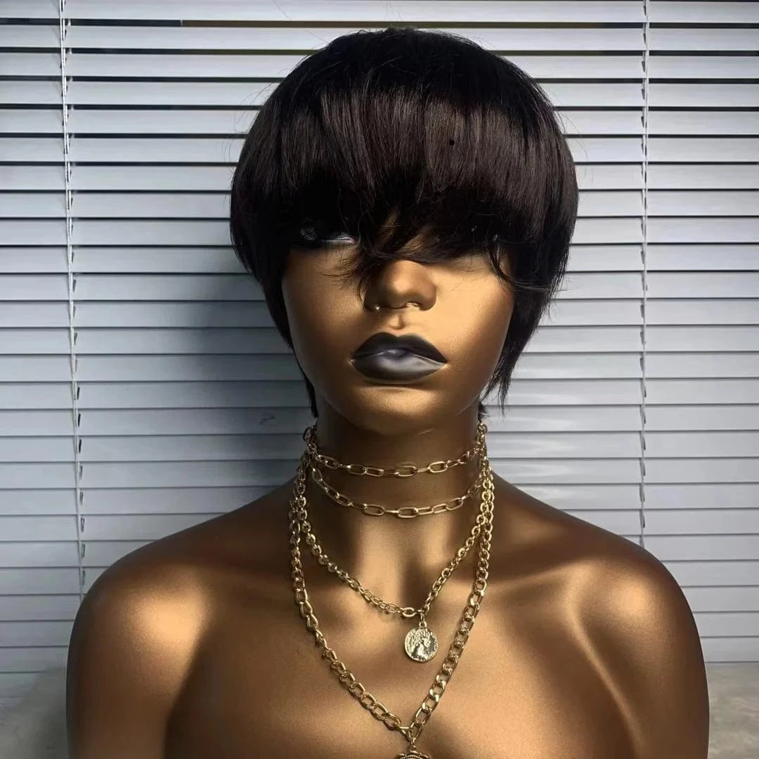 Cheap Raw Brazilian Indian Human Hair Kinky Straight Lace Front Wig Short Kinky Curly Bob Wigs For Black Women Glueless Hair
