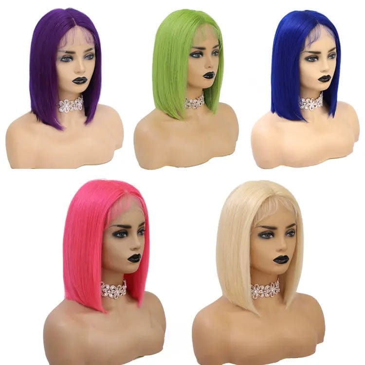 Cheap Straight Brazilian Human Hair Purple Color