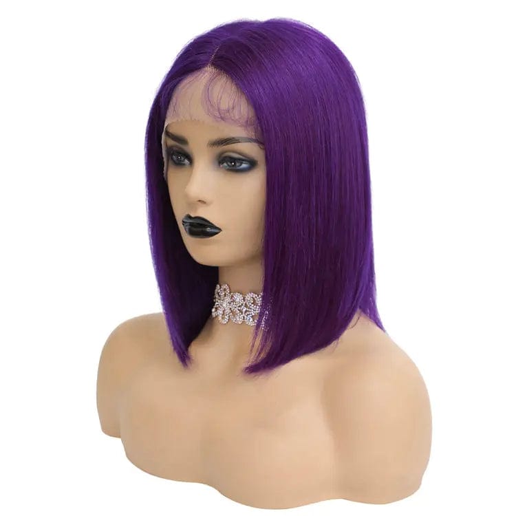 Cheap Straight Brazilian Human Hair Purple Color