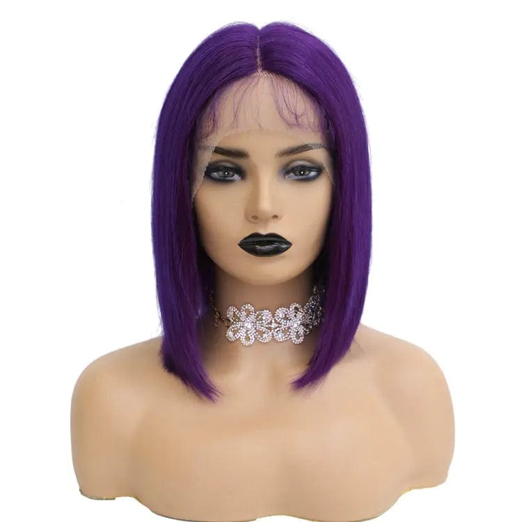 Cheap Straight Brazilian Human Hair Purple Color