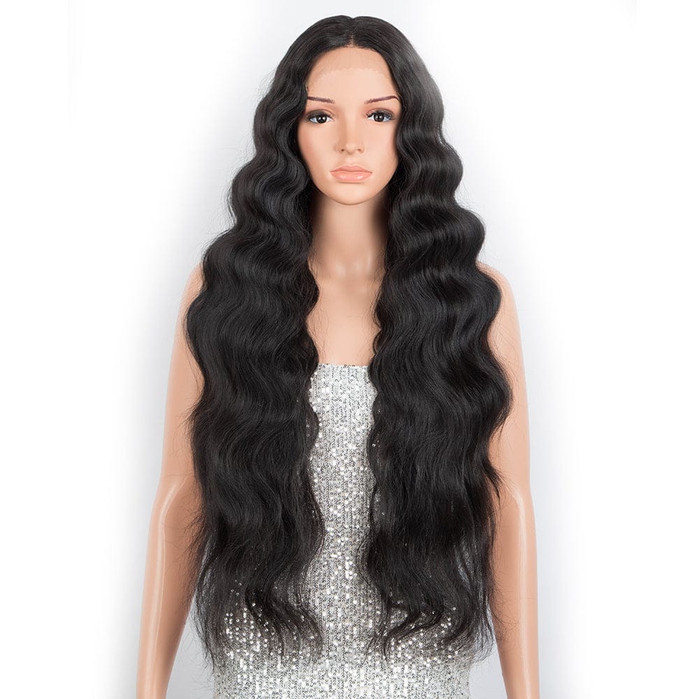 Cheap Transparent Swiss Lace Front Synthetic Wig For Black Women Heat Resistant Synthetic Hair Wigs ROMANCE Hair Extension