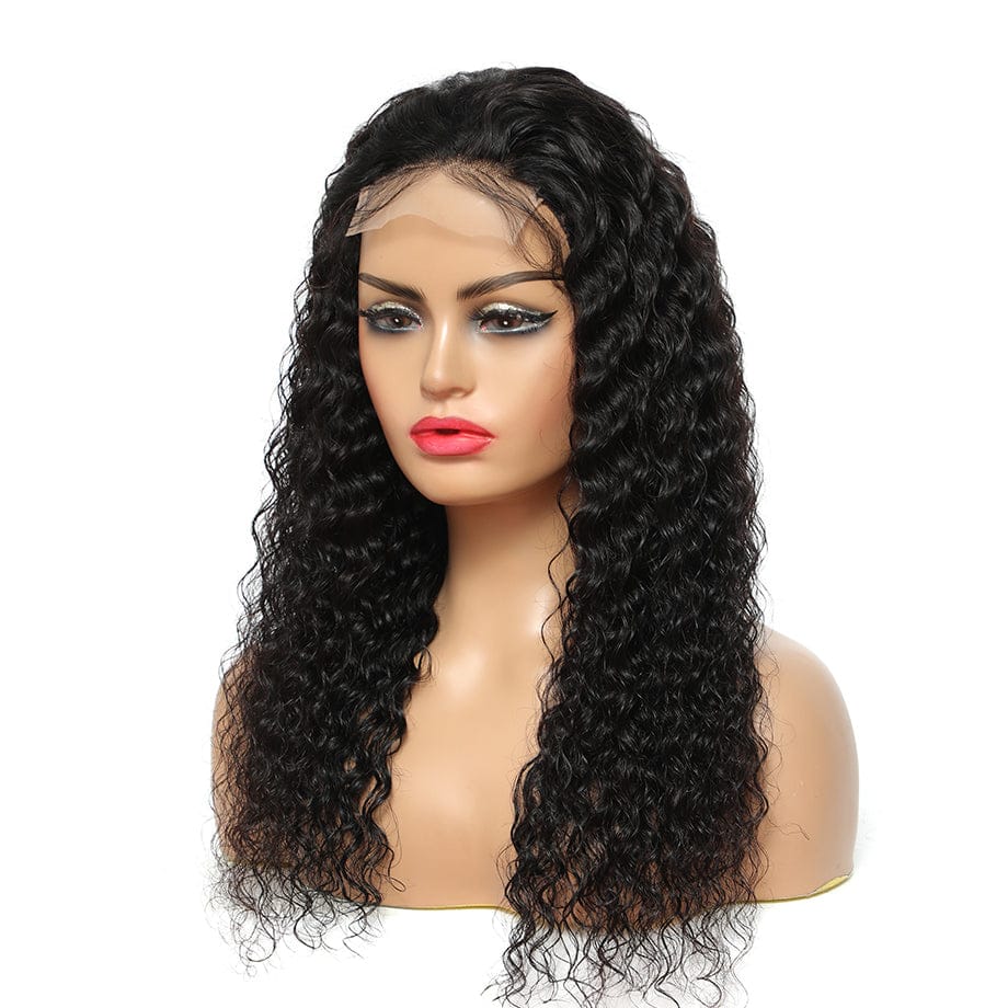 Cheap Wholesale Wig OEM Vendors In China Unprocessed Human Hair Long Size 28 30 Inch Deep Wave 4x4 Swiss Lace Human Hair Wigs
