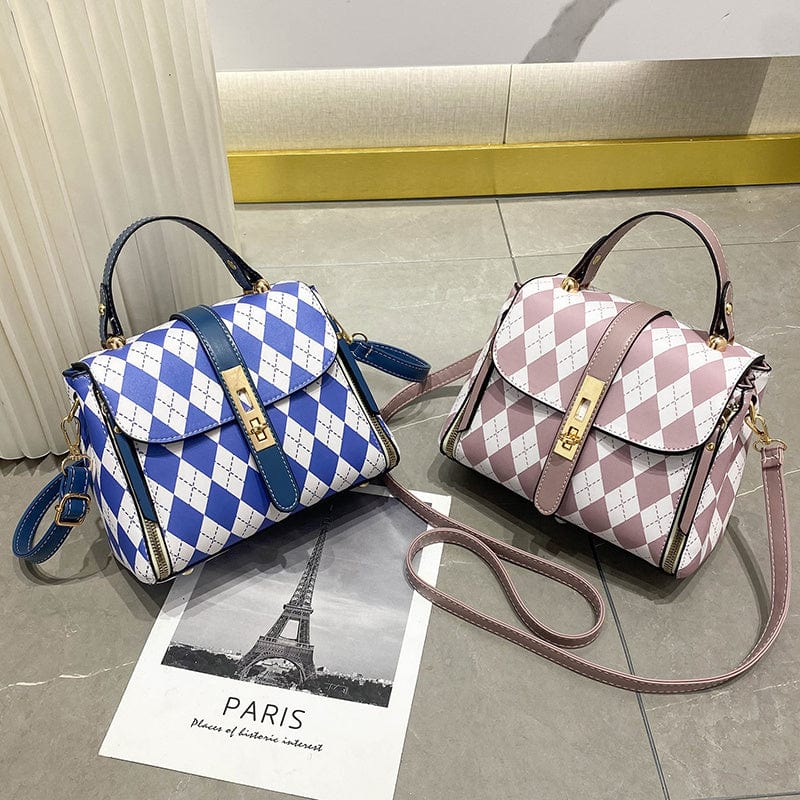 Checkerboard Fashion Handbag small foot one shoulder crossbody ladies handbags Wholesale casual leather woman handbag