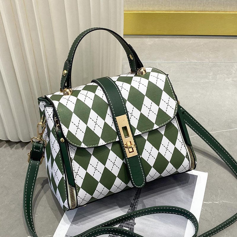 Checkerboard Fashion Handbag small foot one shoulder crossbody ladies handbags Wholesale casual leather woman handbag