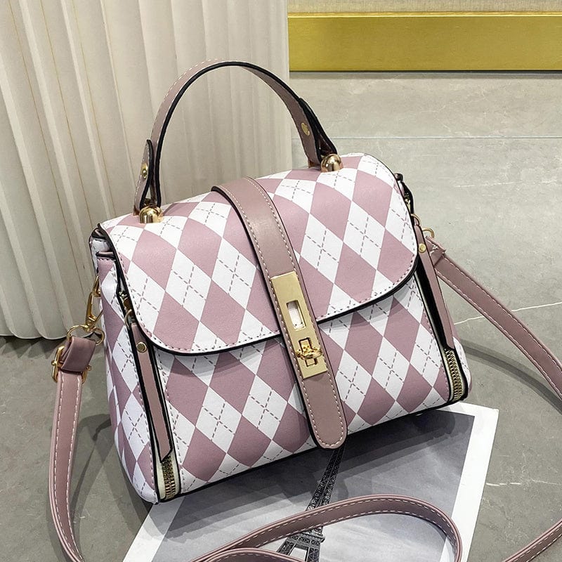 Checkerboard Fashion Handbag small foot one shoulder crossbody ladies handbags Wholesale casual leather woman handbag