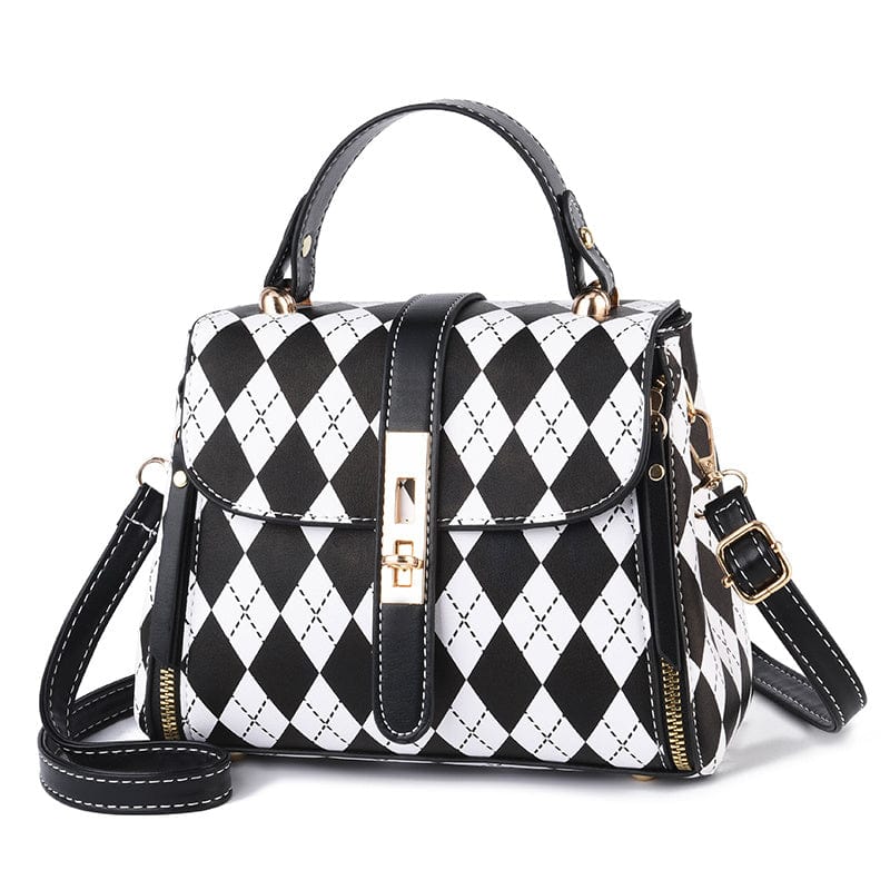Checkerboard Fashion Handbag small foot one shoulder crossbody ladies handbags Wholesale casual leather woman handbag