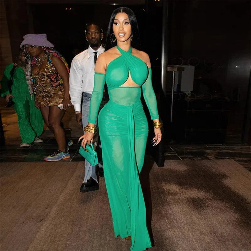 CHICEVER Casual Cross-Necked And Bare-Back Jumpsuit Women Skirt 2 Piece Set Women