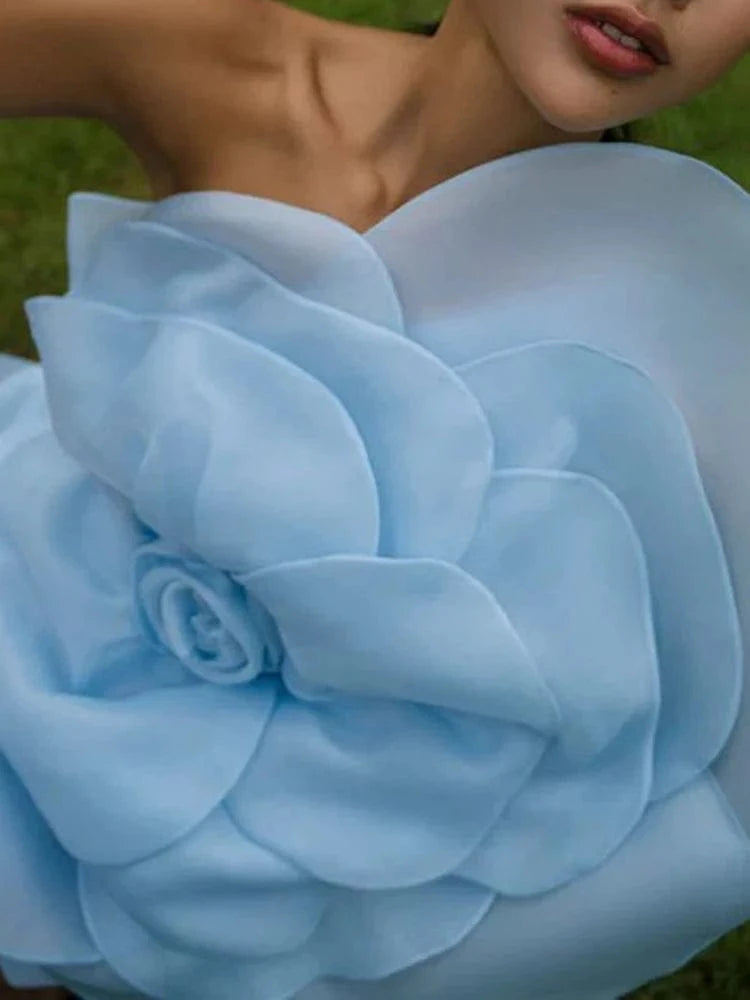 CHICEVER Casual Elegant Patchwork Appliques Diagonal Collar Sleeveless Dress Women Summer Dresses