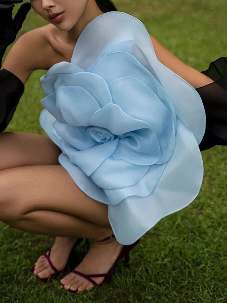 CHICEVER Casual Elegant Patchwork Appliques Diagonal Collar Sleeveless Dress Women Summer Dresses