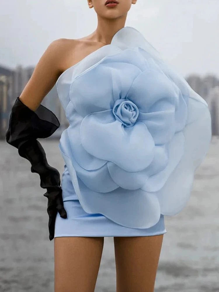 CHICEVER Casual Elegant Patchwork Appliques Diagonal Collar Sleeveless Dress Women Summer Dresses