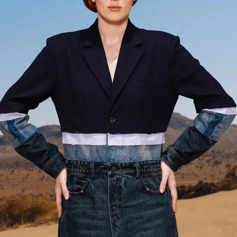 CHICEVER Fashion Lapel Long Sleeve Single Breasted Long Winter Jackets For Women